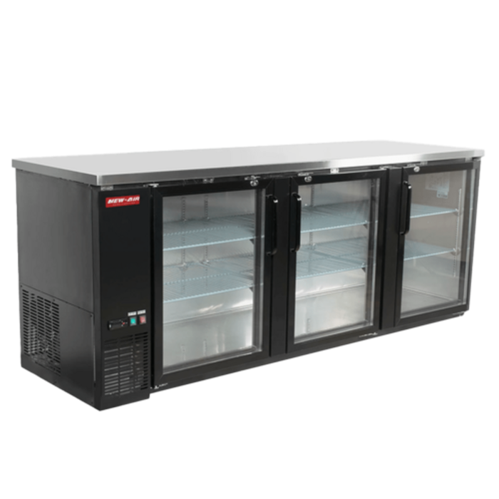 New Air NBB-90-SG 90.5-Inch Glass Door Back Bar