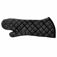 Omcan 46347 Durable Cotton Heat Resistant Professional Kitchen Oven Mitt black quilted oven mitt for safe hot pan handling