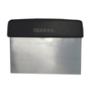 Alt Tag: Omcan 14200 6-Inch Stainless Steel Professional Grade Dough Cutter and Scraper Tool stainless steel blade with black handle
