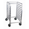 Alt Tag: Commercial 48013 Aluminum End-Load 10 Pan Capacity Bun Rack, mobile aluminum end-load pan rack with casters