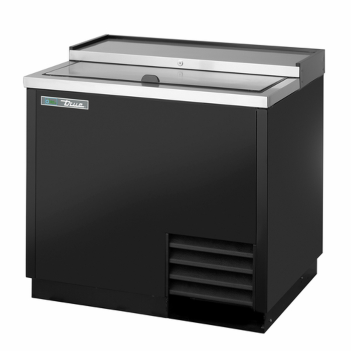 Réfrigérateur à bouteilles profond True TD-36-12-HC de 36 pouces avec couvercle solide