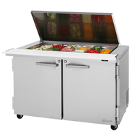Table de préparation de sandwichs et salades Turbo Air PST-48-18-N-FL 48" série PRO Mega Top