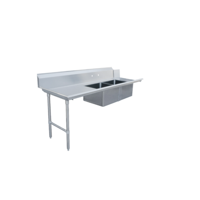 Omcan 48487 84" x 30" Left-to-Right Soiled Dishtable with Sinks