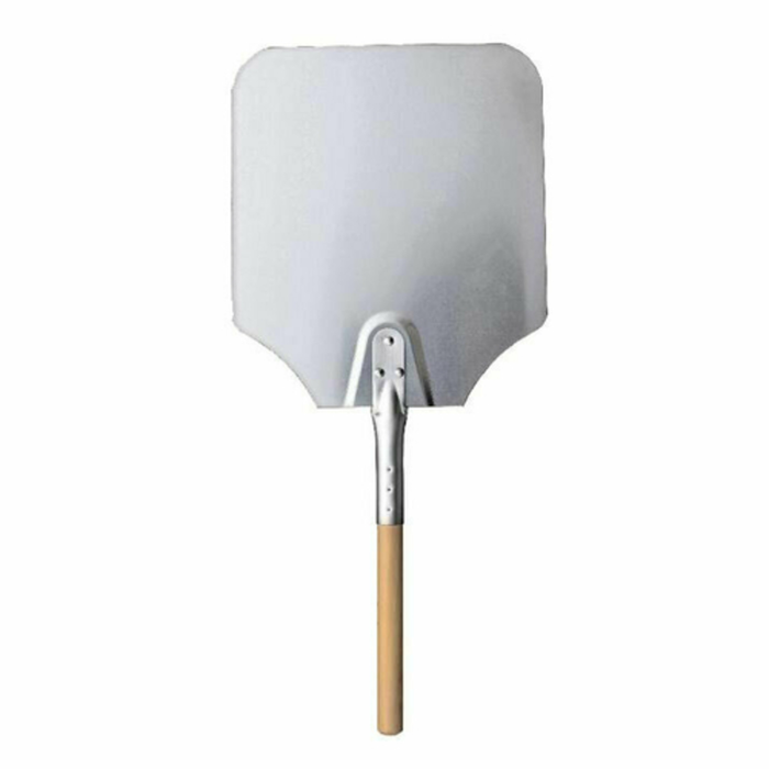 Omcan 80249 Aluminum Pizza Peel 14x16 Inch Blade 20 Inch Handle with aluminum blade and wooden handle