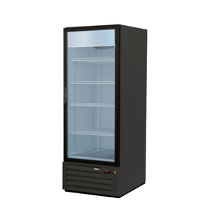 FAGOR FM-16 27" Glass Door Merchandiser Refrigerator 16 cu.ft. sleek design with five adjustable shelves.