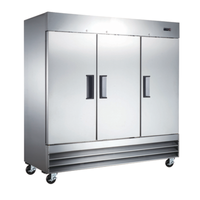 Omcan 50028 81" 72 cu. ft. Three-Section Reach-In Refrigerator