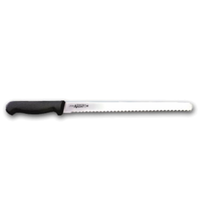 Adcraft CUT-12WASBL 12" Wavy Edge Slicer Knife, Black Handle