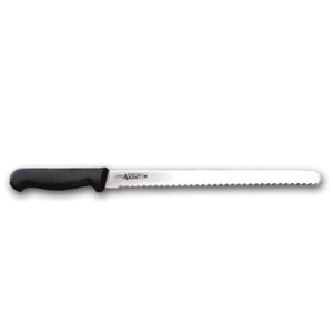 Adcraft CUT-12WASBL 12" Wavy Edge Slicer Knife, Black Handle