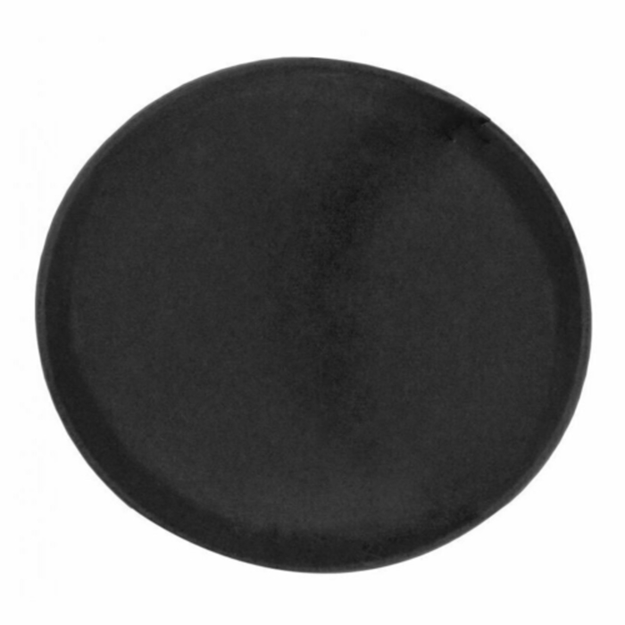 Omcan 80109 14" Diameter Round Black Non-Skid Serving Tray