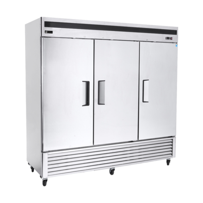 EFI Sales F3-82VC 81.9" Versa-Chill 3-Door Reach-In Freezer