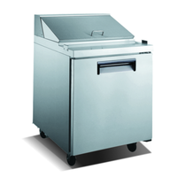 U-STAR USSL-1D 27"W 6 cu.ft. One-Door Sandwich/Salad Prep Table