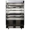 Atosa AOM-50B 51.4 inch open air merchandiser with stainless steel interior and display shelves.