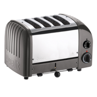 Cadco CTW-4M Commercial 4-Slot Pop-Up Toaster with ProHeat Elements