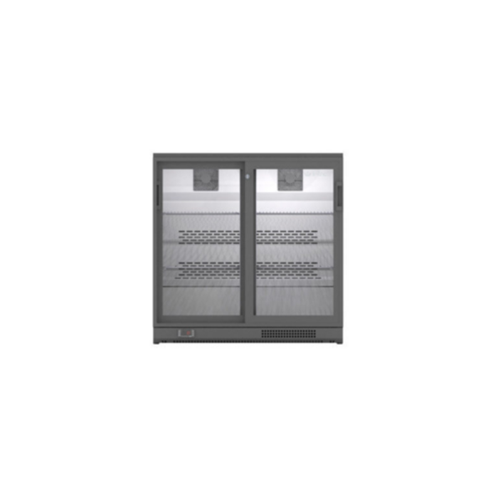 Infrico IMD-ERV25C Refroidisseur de bar arrière à deux sections de 35 po avec portes coulissantes en verre