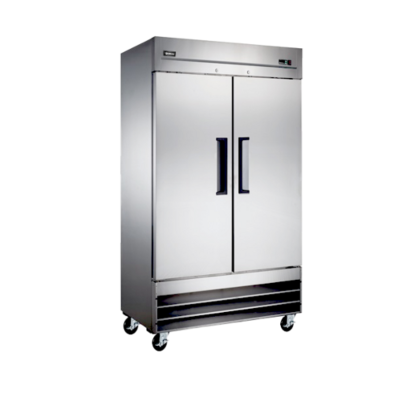 Omcan 50110 40 Inch Reach-In Two Door Stainless Steel Refrigerator For Commercial Reach-In Refrigerator Use