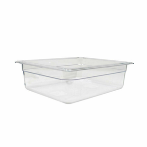 Bac alimentaire durable Omcan 80055 en polycarbonate transparent de 6,3 litres
