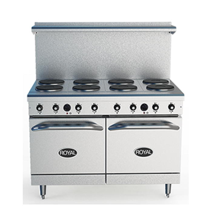 Royal RRE-8 48" Electric Restaurant Range with 8 Hotplates