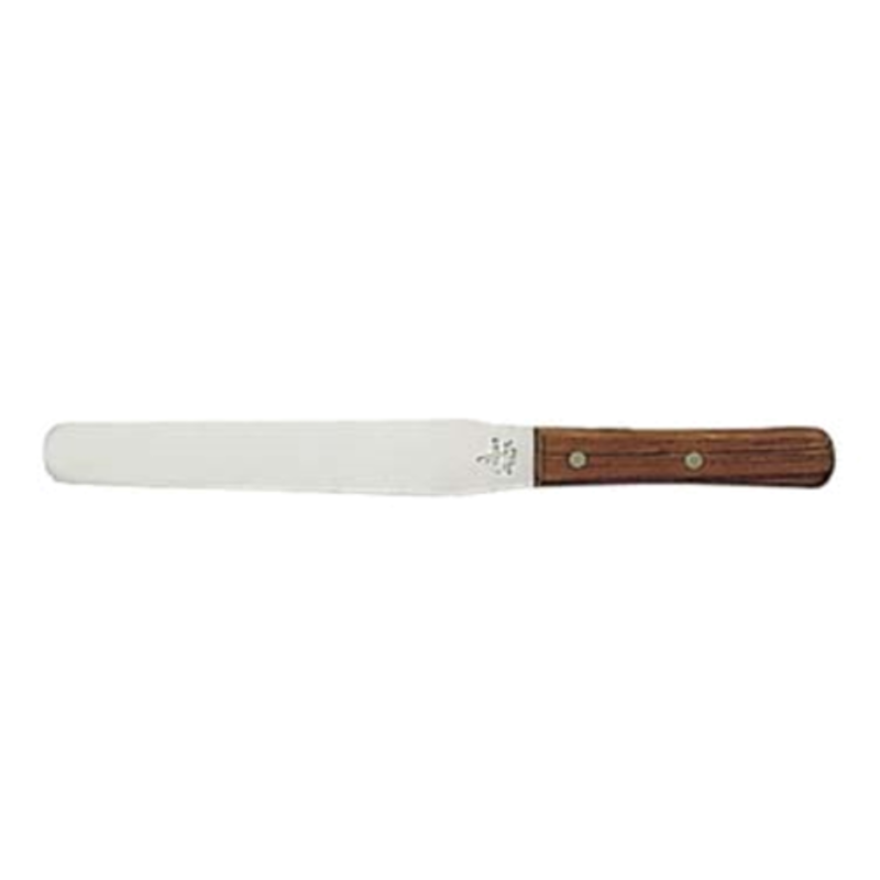 Stainless Steel Baker's Spatula With Wooden Handle For Frosting And Lifting Baked Goods