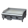 Black Diamond BDCTG-36T 36" Thermostatic Gas Countertop Griddle For Even Heat Distribution And High Output.