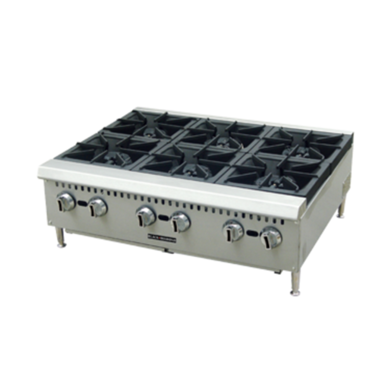 36 Inch Countertop Gas Hot Plate With Multiple Burners For Efficient Cooking In Commercial Kitchens.