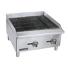 Black Diamond BDECTC-24/NG 24"W Countertop Gas Charbroiler For High-Heat Grill Style Cooking.