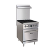 Black Diamond BDGR-24/NG 24 Inch Restaurant Gas Range With Four Burners For Commercial Kitchens