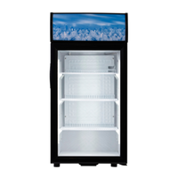 Black Diamond CDRF-1D countertop display refrigerator with glass door and three adjustable shelves, 2.7 cu ft commercial merchandiser