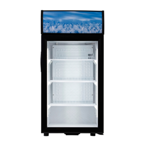 Black Diamond CDRF-1D countertop display refrigerator with glass door and three adjustable shelves, 2.7 cu ft commercial merchandiser