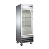 Black Diamond USRF-1D-G 29"W Commercial Reach-In Refrigerator 23 cu.ft. With Glass Door For Visibility.