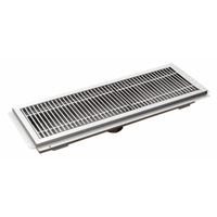 Omcan 44610 60" x 12" Stainless Steel Floor Trough Drain with Durable Grate for Efficient Water Management