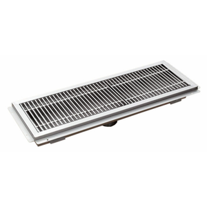 Omcan 44610 60" x 12" Stainless Steel Floor Trough Drain with Durable Grate for Efficient Water Management