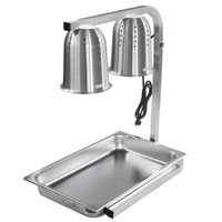 EFI Sales Ltd. HL2B Double Heat Lamp For Buffet With Adjustable Arm And Stainless Steel Design.