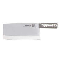 Alt Tag: Omcan 8.5-Inch Blade Chinese Style Cleaver with Stainless Steel Handle, stainless steel handle 8.5-inch kitchen cleaver