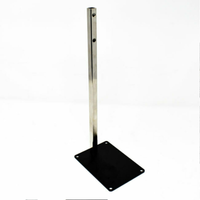 OMCAN 13682 8.25" Counter Stand for M80 Ticket Dispenser System stainless counter stand with black base for take-a-number queue system