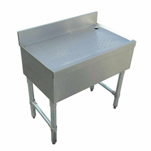 Omcan 43472 Bar Drainboard, 19"W x 25"D, Stainless Steel