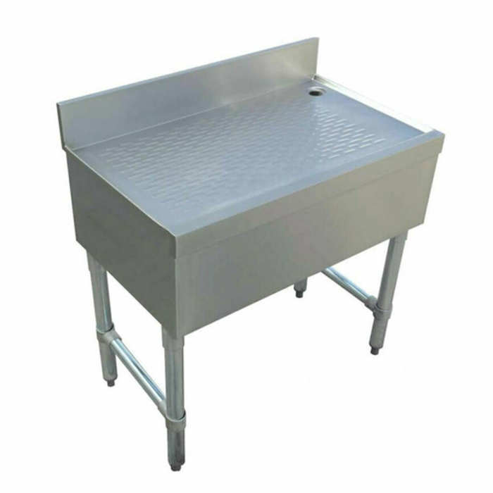 Omcan 43472 Bar Drainboard, 19"W x 25"D, Stainless Steel
