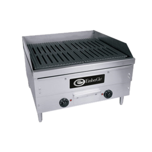 EmberGlo E2424 24" Wide Electric Countertop Charbroiler Two Controls