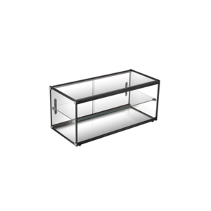 Non-Refrigerated Countertop Display Case Showcasing Delicious Pastries And Treats In A Sleek Glass Design.