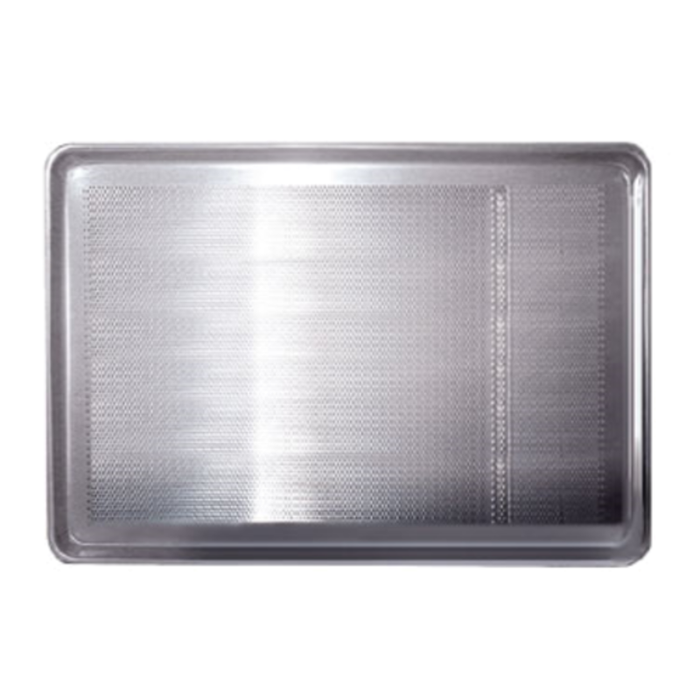 Alt Tag: 18x26 perforated aluminum bun pan, full-size 18" x 26" perforated aluminum sheet pan for even baking and airflow