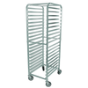 OMCAN 13506 20 Pan Capacity Knock-Down Aluminum Curve Top Rack rolling aluminum sheet pan rack with casters