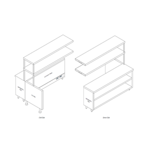 Randell RCC-70.5 70.5"W Modular Chef Service Counter Work Table