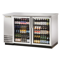 True TBB-2G-S-HC-LD 58-7/8" Refrigerated 2-Glass Door Back Bar Cooler