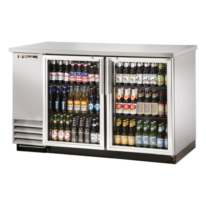 True TBB-2G-S-HC-LD 58-7/8" Refrigerated 2-Glass Door Back Bar Cooler