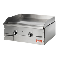 Rosko RO-GCG-24-CP 24"W Gas Countertop Griddle with Chrome Plate