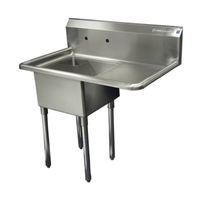 THORINOX TSS-1818-R18 38.5"W One Compartment Sink Right Drainboard