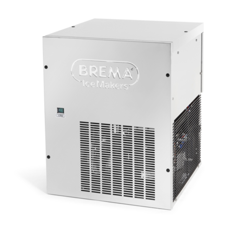Brema 668 lbs Air-Cooled Flake Ice Maker with Storage Bin commercial flake ice machine front view