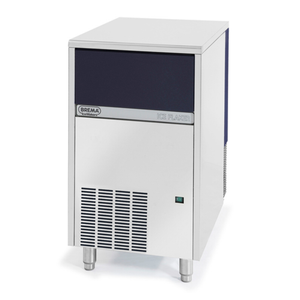 Alt Tag: Brema Commercial Air-Cooled Flake Ice Machine with 66 lbs Bin stainless steel ice maker with storage bin