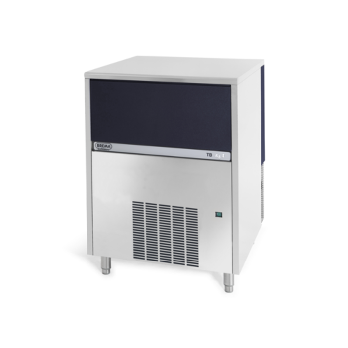 Brema TB1404AHC 297 Lb. Production Pebble-Style Ice Maker Machine front view, Italian-made commercial pebble ice maker for bars and restaurants