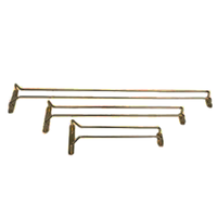 Alt Tag: BRGH-10/PKG 10 inch wire stemware glass rack hanger, 10" long undershelf hanging wire glass storage rack