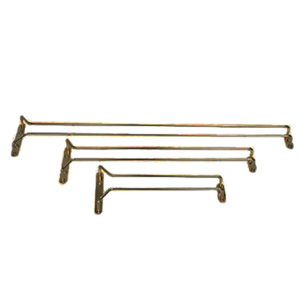 Alt Tag: BRGH-10/PKG 10 inch wire stemware glass rack hanger, 10" long undershelf hanging wire glass storage rack